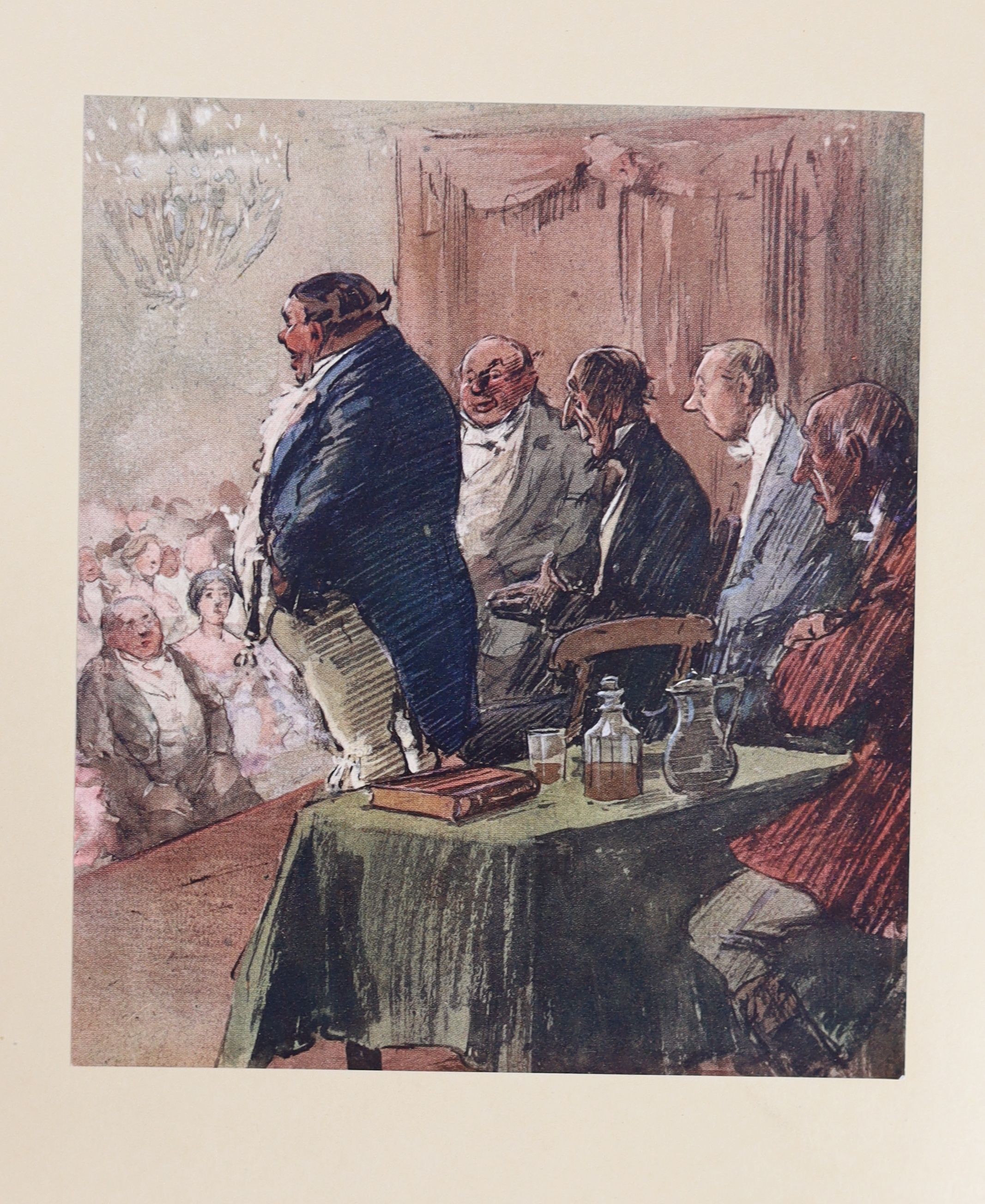 Surtees, Robert Smith - Mr Jorrocks’ Lectors, one of 350, signed and illustrated with 25 tipped-in colour plates by G. Denholm Armour, 4to, brown morocco gilt, Hodder and Stoughton, 1910